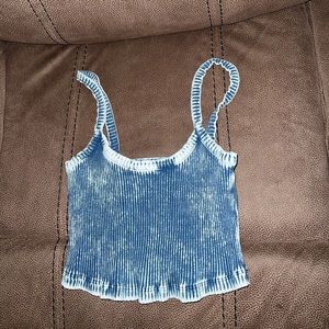 Zara blue crop top